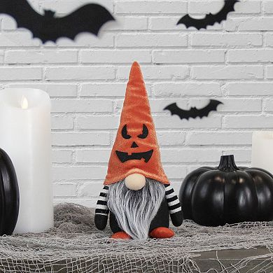 Northlight Jack-O-Lantern Striped Halloween Gnome Table Decor
