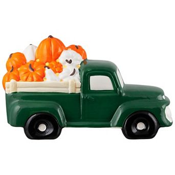 Northlight LED Lighted Truck Hauling Pumpkins Autumn Harvest Table Decor