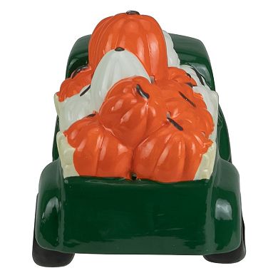Northlight LED Lighted Truck Hauling Pumpkins Autumn Harvest Table Decor