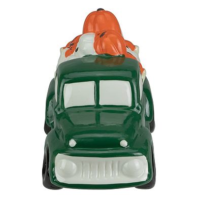 Northlight LED Lighted Truck Hauling Pumpkins Autumn Harvest Table Decor