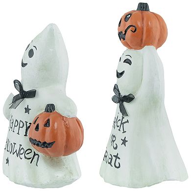 Northlight "Happy Halloween" & "Trick or Treat" Ghost Table Decor 2-piece Set