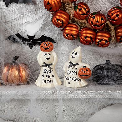 Northlight "Happy Halloween" & "Trick or Treat" Ghost Table Decor 2-piece Set