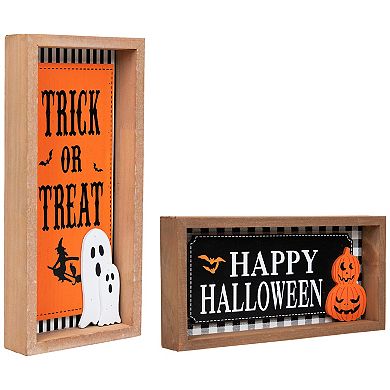 Northlight Happy Halloween Shadow Box Plaques 2-piece Set