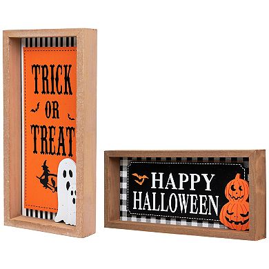 Northlight Happy Halloween Shadow Box Plaques 2-piece Set