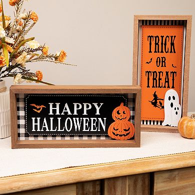 Northlight Happy Halloween Shadow Box Plaques 2-piece Set