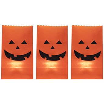 Northlight Jack-O-Lantern Halloween Luminary Pathway Markers 3 pc Set