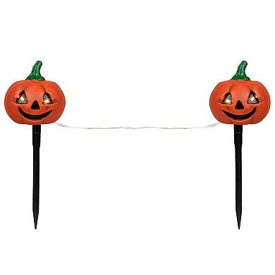 Northlight Lighted Jack-o-Lantern Halloween Pathway Markers 3-piece Set