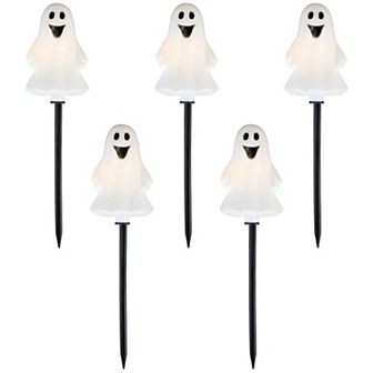 Northlight Ghost Shaped Halloween Pathway Markers 5 pc Set