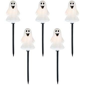 Northlight Ghost Shaped Halloween Pathway Markers 5 pc Set