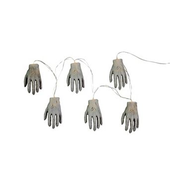 Northlight 6-Light Skeleton Hands Halloween String Lights