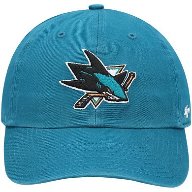 Men's '47 Teal San Jose Sharks Team Clean Up Adjustable Hat