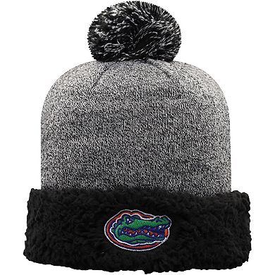 Women's Top of the World Black Florida Gators Snug Cuffed Knit Hat with Pom