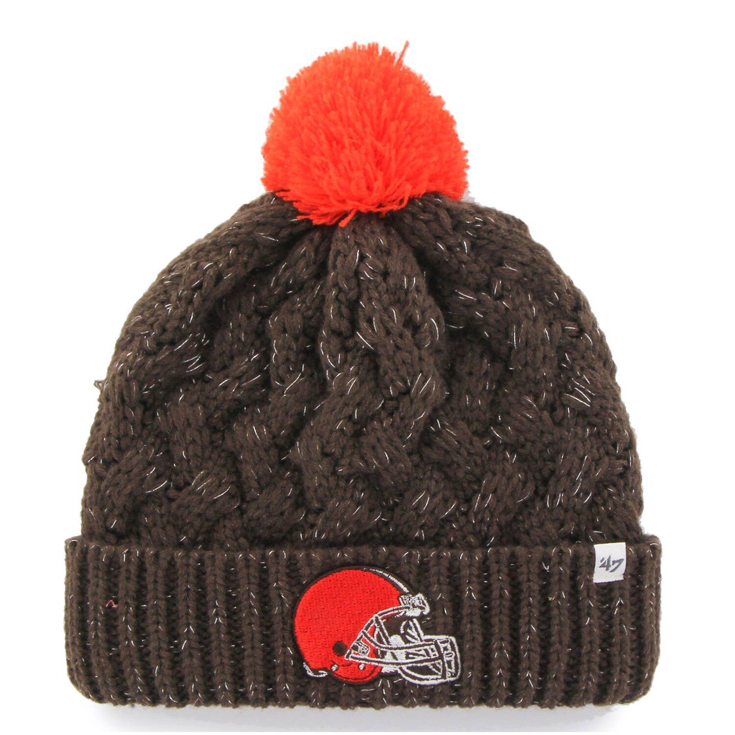 Cleveland Browns New Era 2021 NFL Sideline Sport Official Pom Cuffed Knit  Hat - Brown/Orange