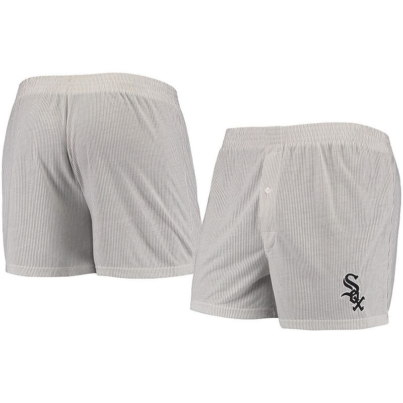 Mens Concepts Sport Gray Chicago White Sox Gateway Boxer Shorts, Size: XL,
