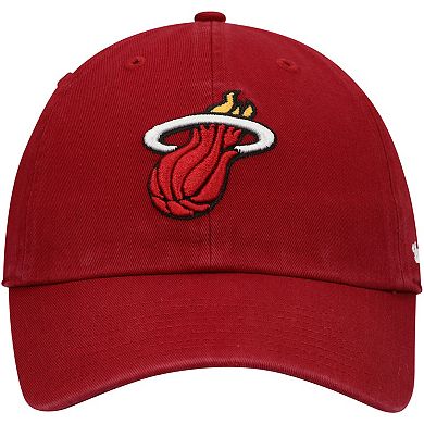 Men's '47 Red Miami Heat Team Clean Up Adjustable Hat