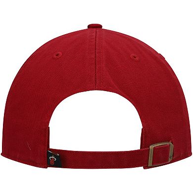 Men's '47 Red Miami Heat Team Clean Up Adjustable Hat