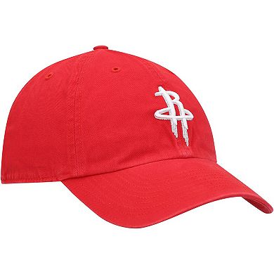 Men's '47 Red Houston Rockets Logo Clean Up Adjustable Hat