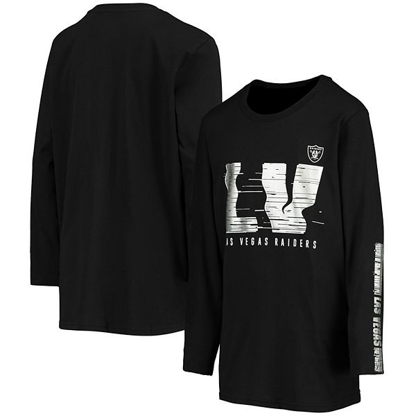 Youth Black Las Vegas Raiders Electric Abbreviation Long Sleeve T-Shirt
