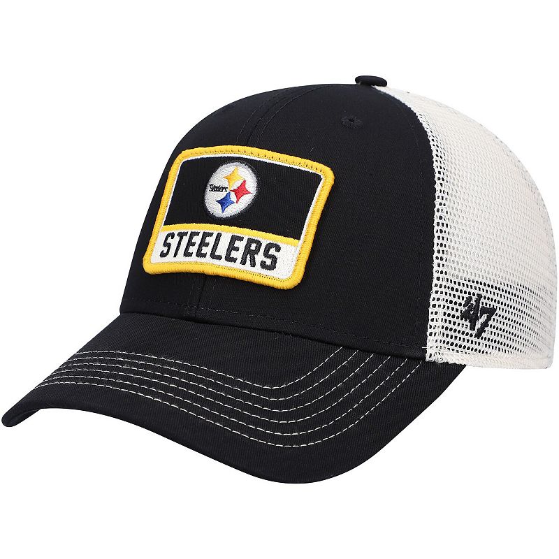 Youth 47 Black/Natural Pittsburgh Steelers Zoomer MVP Snapback Hat