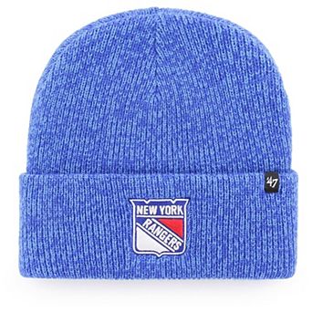 Men's '47 Blue New York Rangers Brain Freeze Cuffed Knit Hat