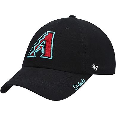 Women's '47 Black Arizona Diamondbacks Team Miata Clean Up Adjustable Hat
