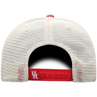Men's Top of the World Red Houston Cougars Offroad Trucker Snapback Hat