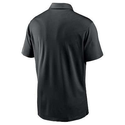 Men s Nike Black Las Vegas Raiders Fan Gear Franchise Heat Sealed Graphic Team Polo