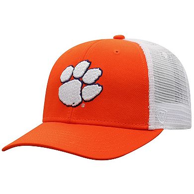 Men's Top of the World Orange/White Clemson Tigers Trucker Snapback Hat