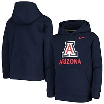 Youth Nike Navy Arizona Wildcats Stadium Club Fleece Pullover Hoodie