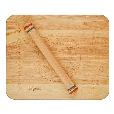 Ayesha Curry Pantryware Rolling Pin & Pie Board Set