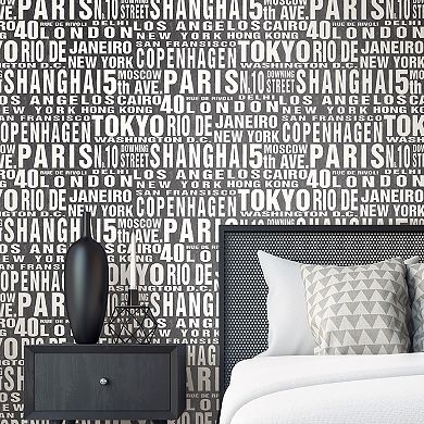 NextWall Around World Peel and Stick Wallpaper