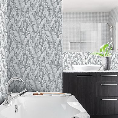 NextWall Baha Leaves Peel and Stick Wallpaper
