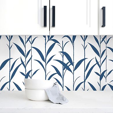 NextWall Bamboo Leaves Peel and Stick Wallpaper