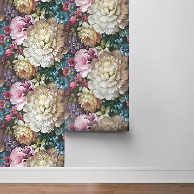 NextWall Blooming Floral Peel and Stick Wallpaper