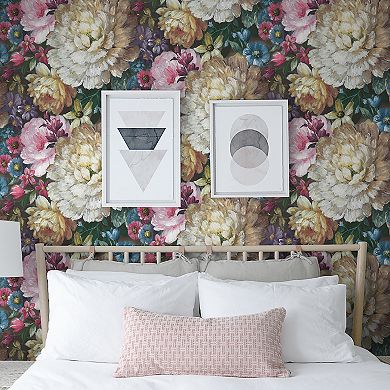 NextWall Blooming Floral Peel and Stick Wallpaper