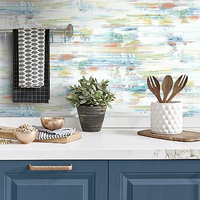 NextWall Brushed Stripe Peel and Stick Wallpaper