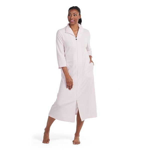 Women's Miss Elaine Essentials Printed French Terry Long Robe