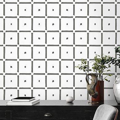 NextWall Check and Spot Peel and Stick Wallpaper