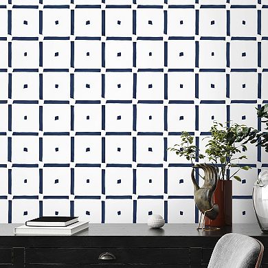 NextWall Check and Spot Peel and Stick Wallpaper
