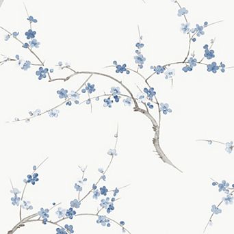 NextWall Cherry Blossom Print Peel and Stick Wallpaper