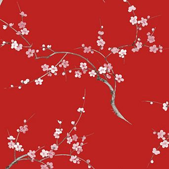 NextWall Cherry Blossom Print Peel and Stick Wallpaper