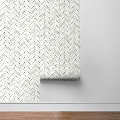 NextWall Chevron Tile Peel & Stick Wallpaper