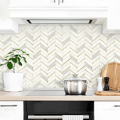 NextWall Chevron Tile Peel & Stick Wallpaper