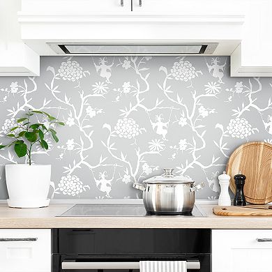 NextWall Chinoiserie Peel and Stick Wallpaper