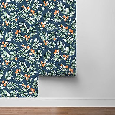 NextWall Citrus Branch Peel and Stick Wallpaper