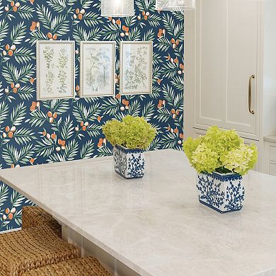 NextWall Citrus Branch Peel and Stick Wallpaper