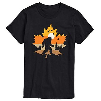 Big & Tall Fall Sasquatch Leaf Tee