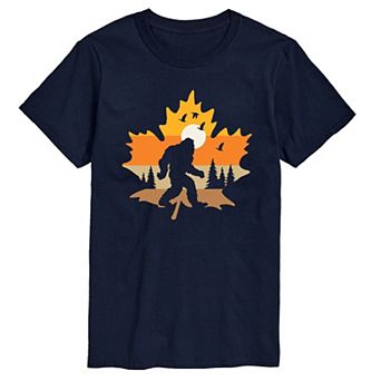 Big & Tall Fall Sasquatch Leaf Tee