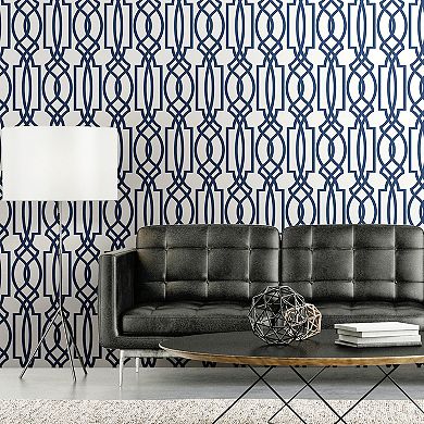 NextWall Deco Lattice Peel and Stick Wallpaper