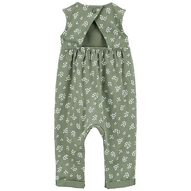 Baby Girl Carter's Mini Floral Print Sleeveless Keyhole Back Jumpsuit